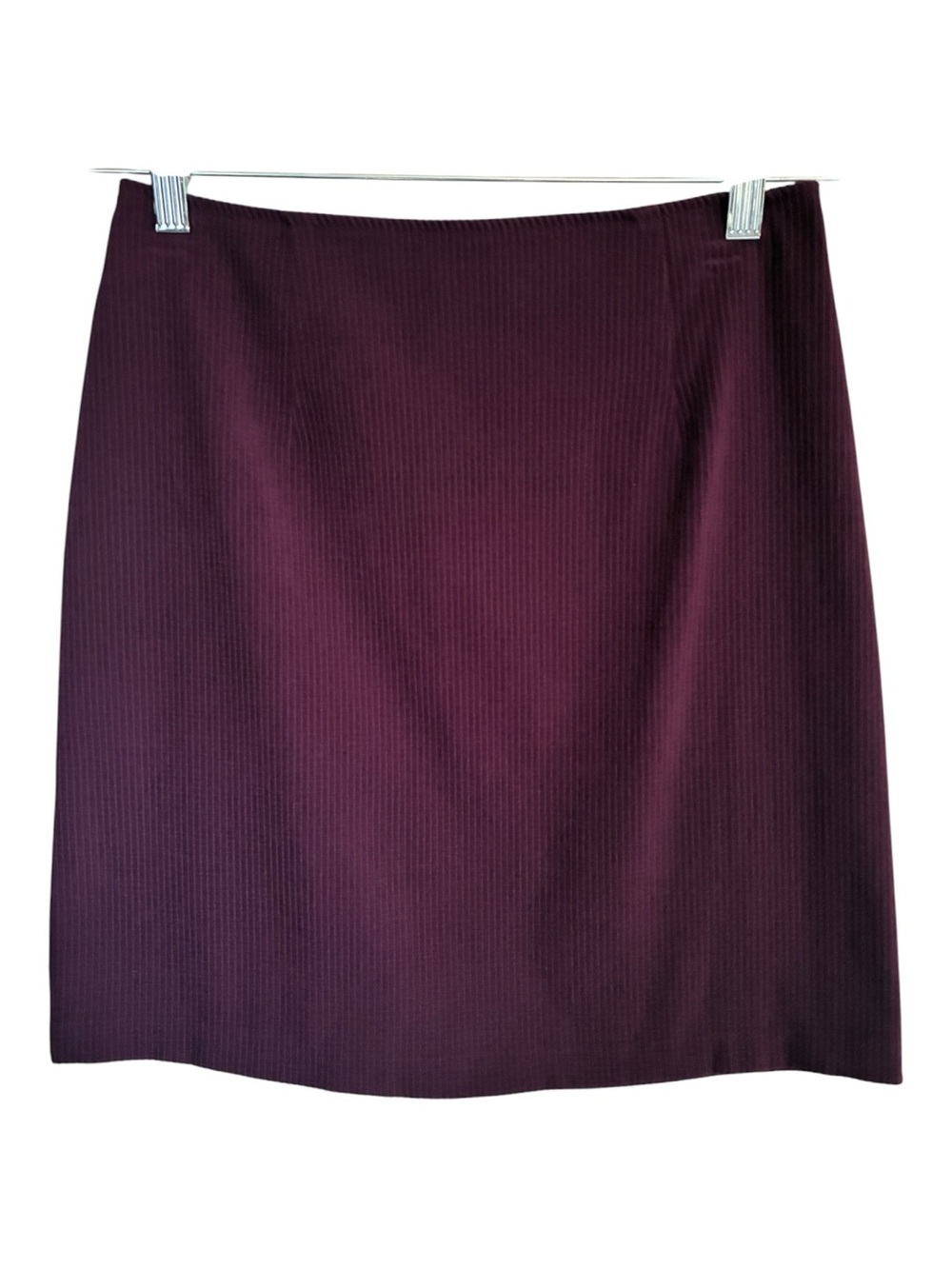 VTG 90s Office Siren Librarycore Burgundy Plum Straight Pencil Skirt Sz 3/4